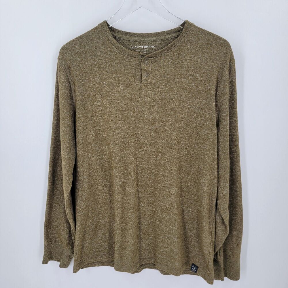 Lucky Brand Olive Long Sleeve Tee